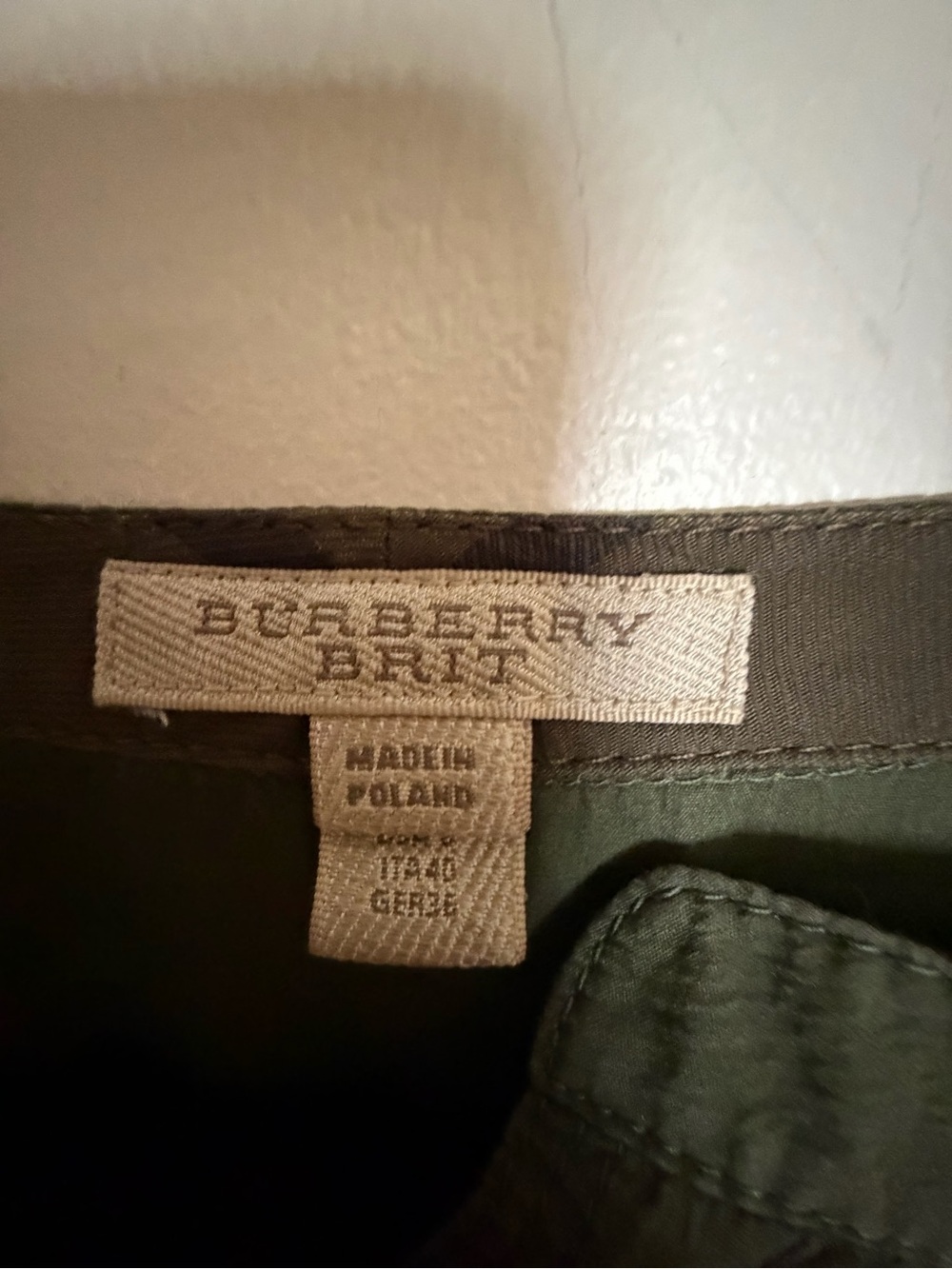 Burberry Brit Olive Green Utility Midi Dress - Picture 3 of 9